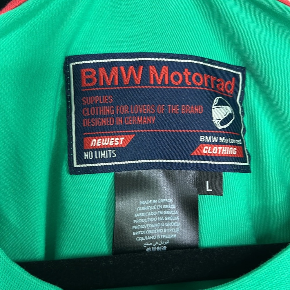 BMW The Motorrad The Happy Maker Green Motorcycle Tee size Large - Picture 7 of 11